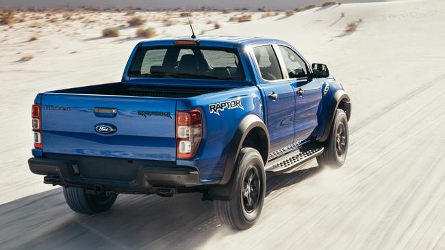 The Raptor gets a wider body and desert-racer suspension. Picture: Supplied.