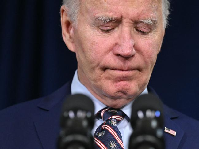 US President Joe Biden, in Christiansted, St Croix, speaks after the death of former US president Jimmy Carter. Picture: AFP