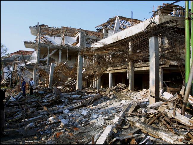 The Sari Club was entirely destroyed during the bomb attack in 2002. Picture: Patrick Aventurier/Gamma-Rapho via Getty Images