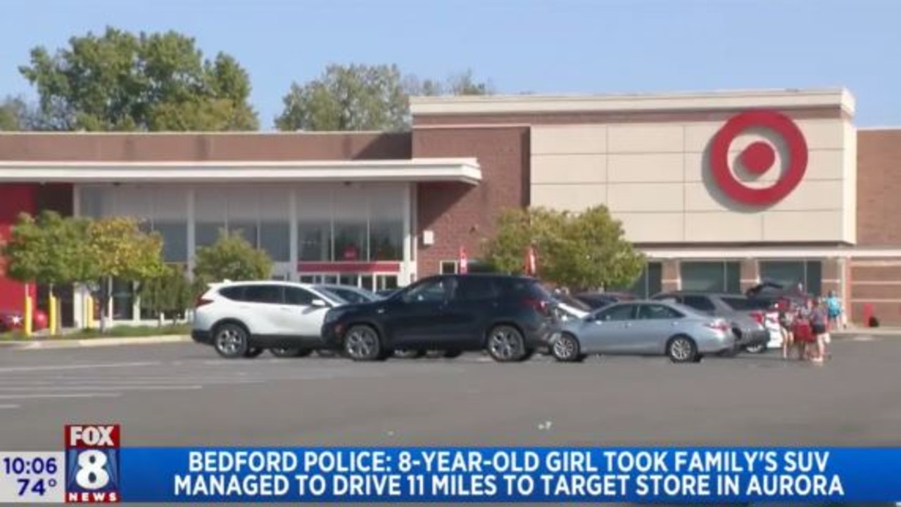 8yo girl drives 25 minutes to shop at Target