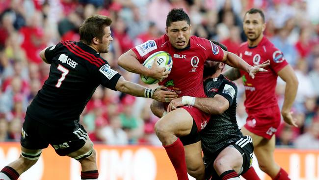 Reds v Crusaders. Anthony Fainga'a for the Reds. Pic Mark Calleja