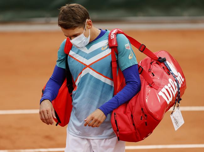 Alex De Minaur struggled with aspects of COVID-19 life last year. Picture: Clive Brunskill/Getty Images