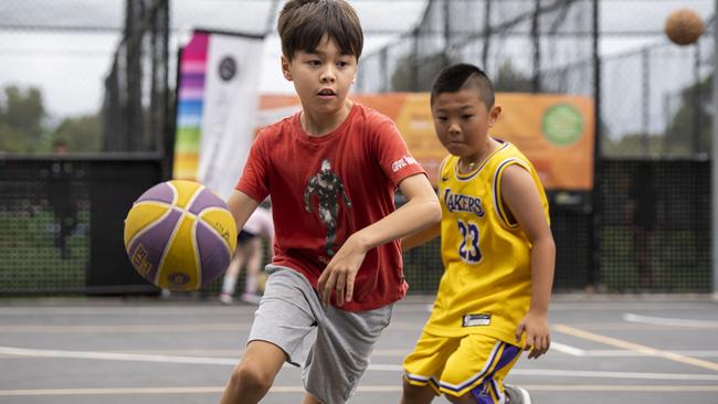 The courts were part of upgrades to the Morrison Bay Park which were first pushed by Clr Maggio in 2017. Picture: Matthew Vasilescu