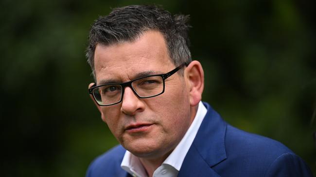 Victorian Premier Daniel Andrews addresses the media at a press conference in Melbourne, Sunday, November 27, 2022. Premier Daniel Andrews has led Labor to victory at the Victoria election, for a third term in power. (AAP Image/James Ross) NO ARCHIVING