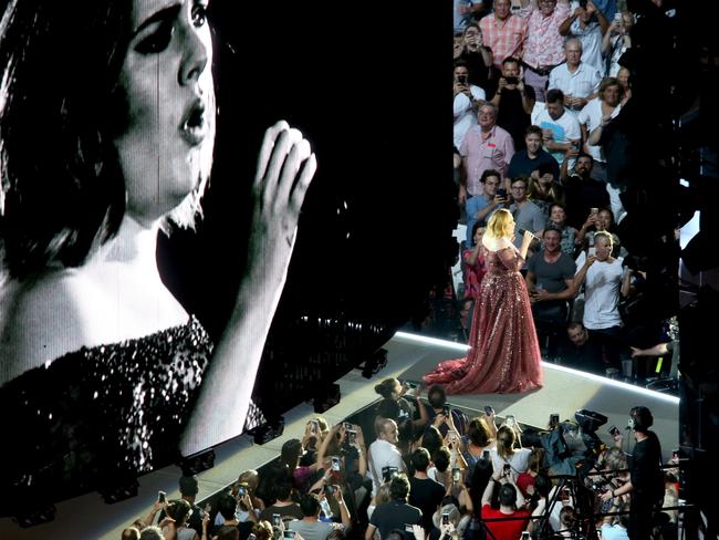 Adele in concert in Brisbane, at the Gabba - Picture: Steve Pohlner