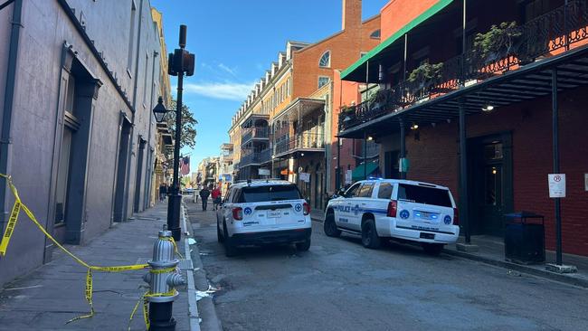 Police presence remains high in New Orleans. Picture: Patrick Khoo