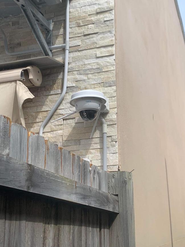 CCTV camera installed on a terrace in Newtown. It overlooked the author’s daughter’s bathroom.