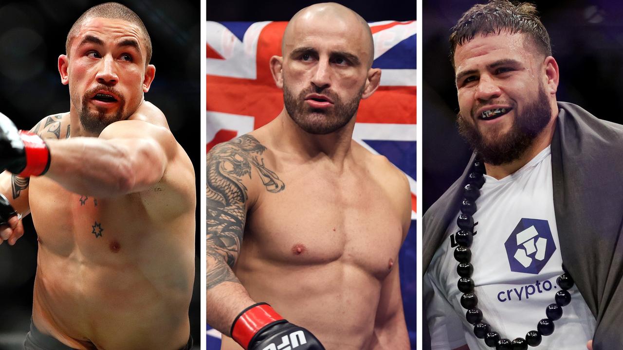 Robert Whittaker, Alexander Volkanovski and Tai Tuivasa.