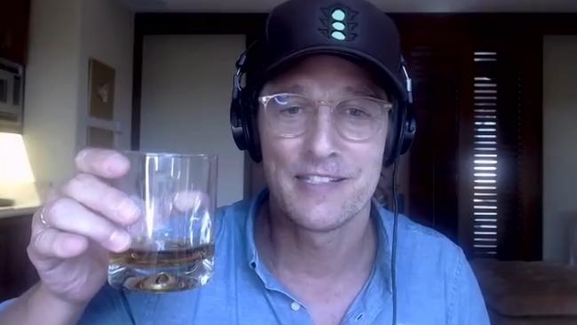 Matthew McConaughey in a still from the video call. Picture: Supplied