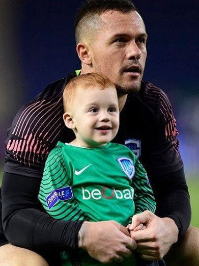 Danny Vukovic and son Harley.