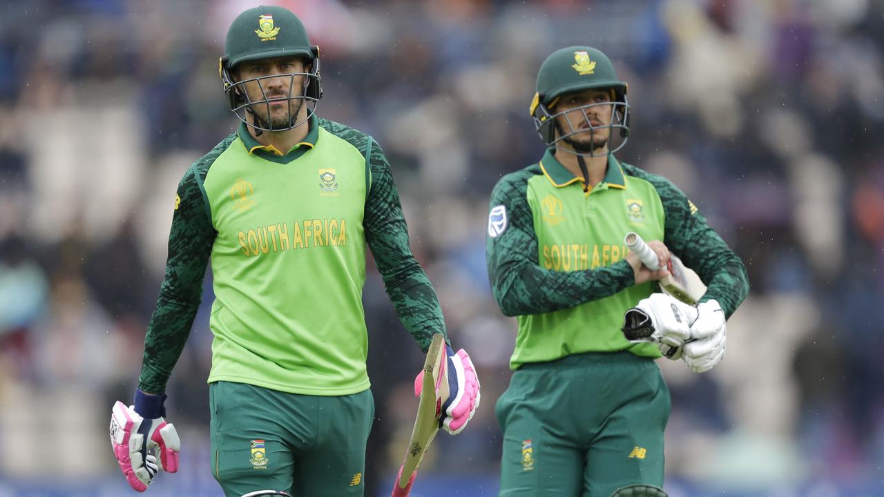 South Africa were handed a World Cup lifeline when their clash with the West Indies was washed out on Monday.