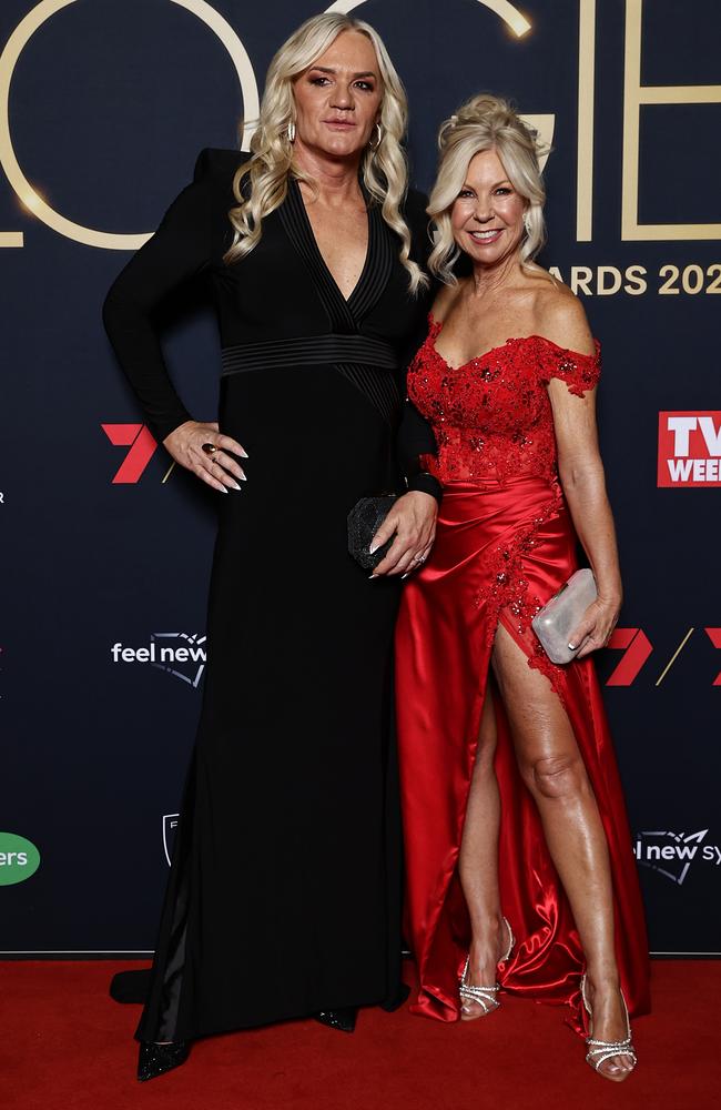 Dani Laidley and Donna Leckie at the Logie Awards. Picture: Getty