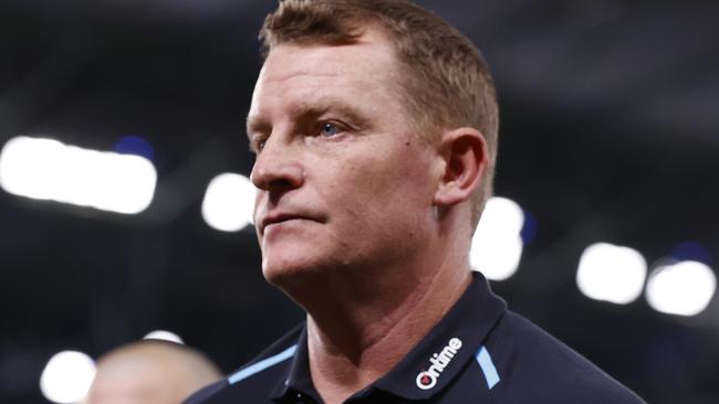 Carlton coach Michael Voss chased down two alleged car thieves before making a citizen’s arrest. Picture: Darrian Traynor/Getty Images