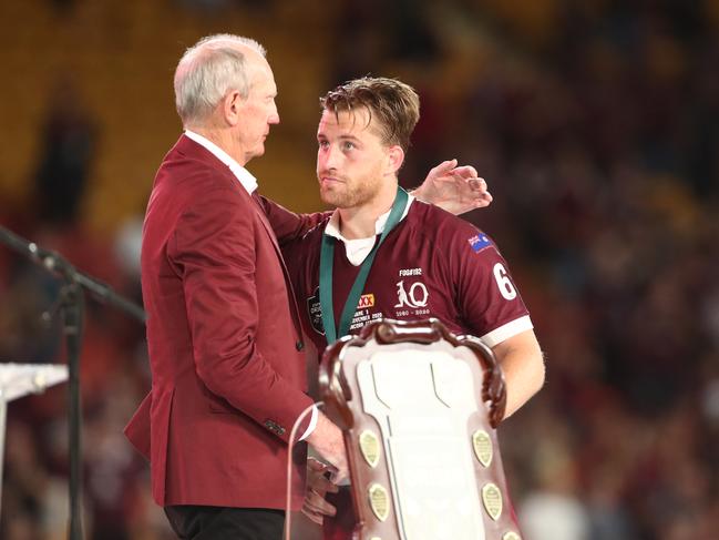 Wayne Bennett blasted Cameron Munster for not informing him he was remaining with Melbourne. Picture: NRL Images.