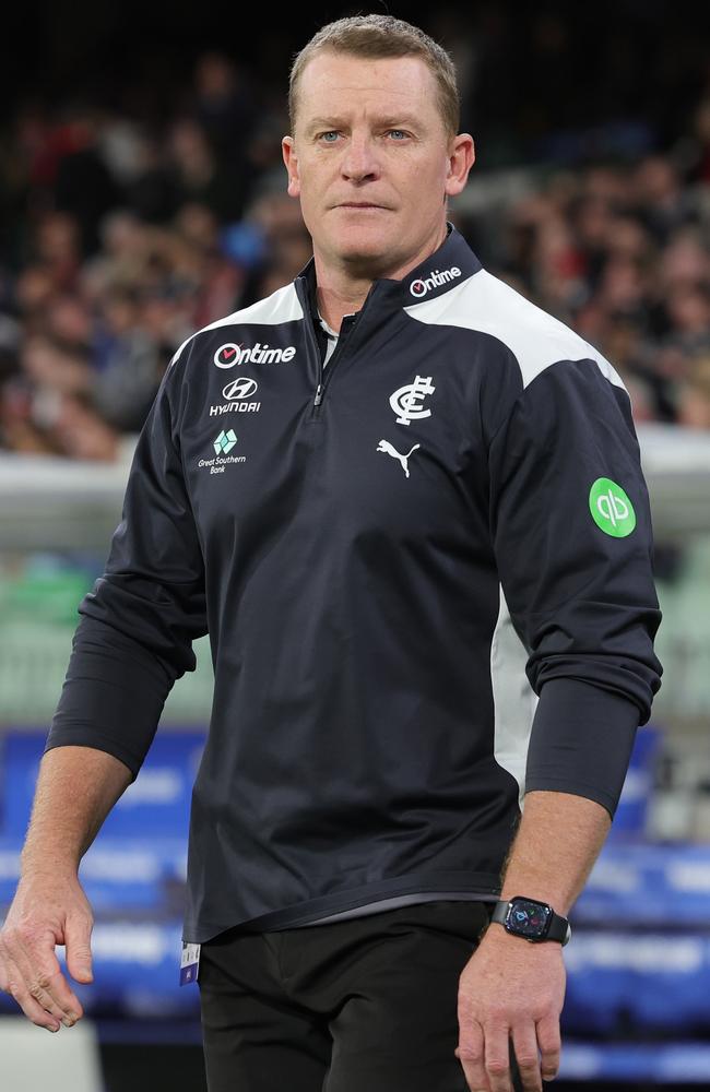 There is no doubt the Carlton players have intent under Michael Voss. Picture: James Wiltshire/AFL Photos via Getty Images