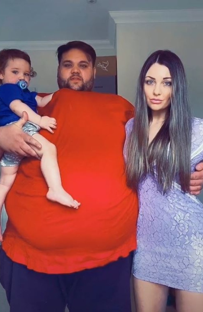 The couple, who are engaged and share a son together, are often trolled online by people branding their relationship ‘disgusting’. Picture: TikTok/SiennaKeera