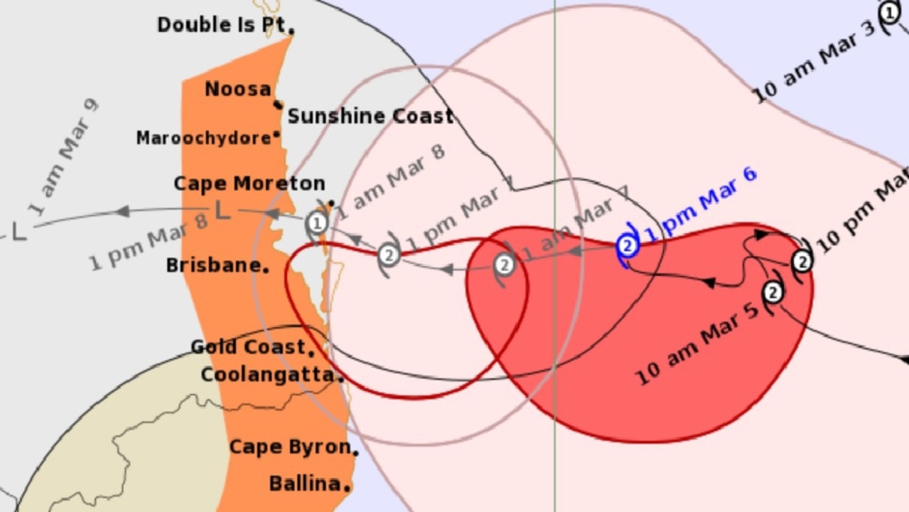 The latest track map issued by the Bureau on Thursday afternoon.