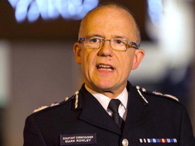 Head of Counter Terrorism, Mark Rowley, addresses media after the attack. Picture: AFP