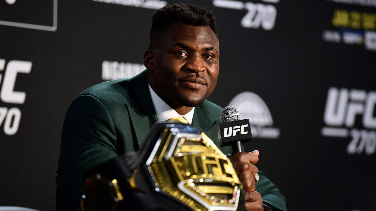 Francis Ngannou and Dana White didn’t see eye-to-eye during contract negotiations. (Photo by Frederic J. BROWN / AFP)
