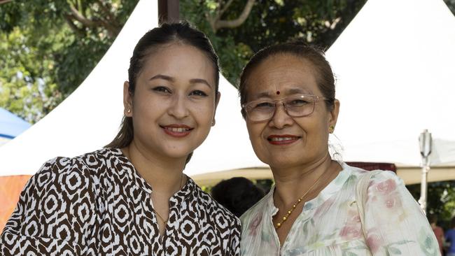 Smita Shrestha, Dazlyn Himalaya and Ramila Shrestha as families enjoy a day of fun and activities at a special Harmony Day celebration at the Malak Community Centre as part of the Fun Bus program. Picture: Pema Tamang Pakhrin