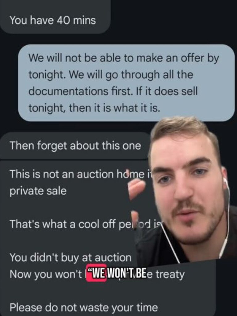 The agent’s ultimatum. Picture: TikTok
