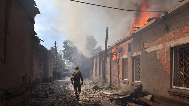 Enormous damage has been influcted upon Ukrainian infrastructure, its economy has suffered great losses, and Putin’s forces have disregarded the laws of war. Picture: Scott Olson/Getty Images