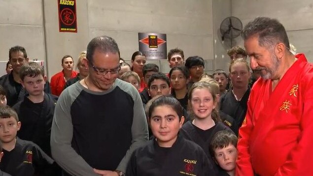 His father and sensei both said they were immensely proud of the 11-year-old. Photo: Channel 9