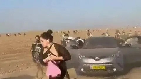 Shocking footage showed terrified ravers fleeing the Supernova music festival in Israel.