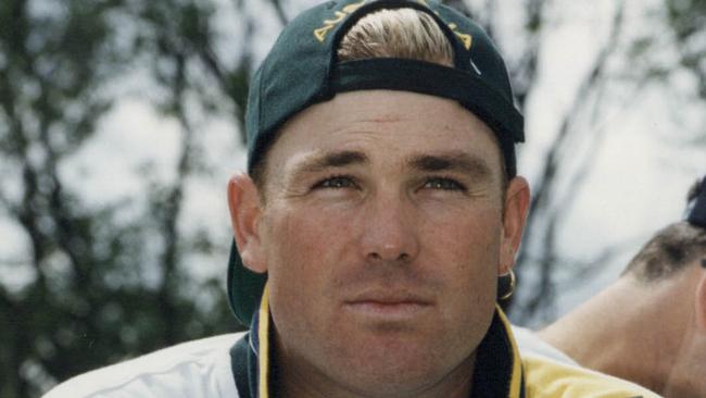 **This picture has a scanned reverse - see associated content at the bottom of the details window**Shane Warne, Australian Test cricketer, pictured alone.