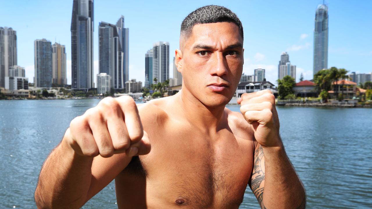 Jai Opetaia will fight for a world boxing title at the Gold Coast Sport and Leisure Centre. Picture Glenn Hampson