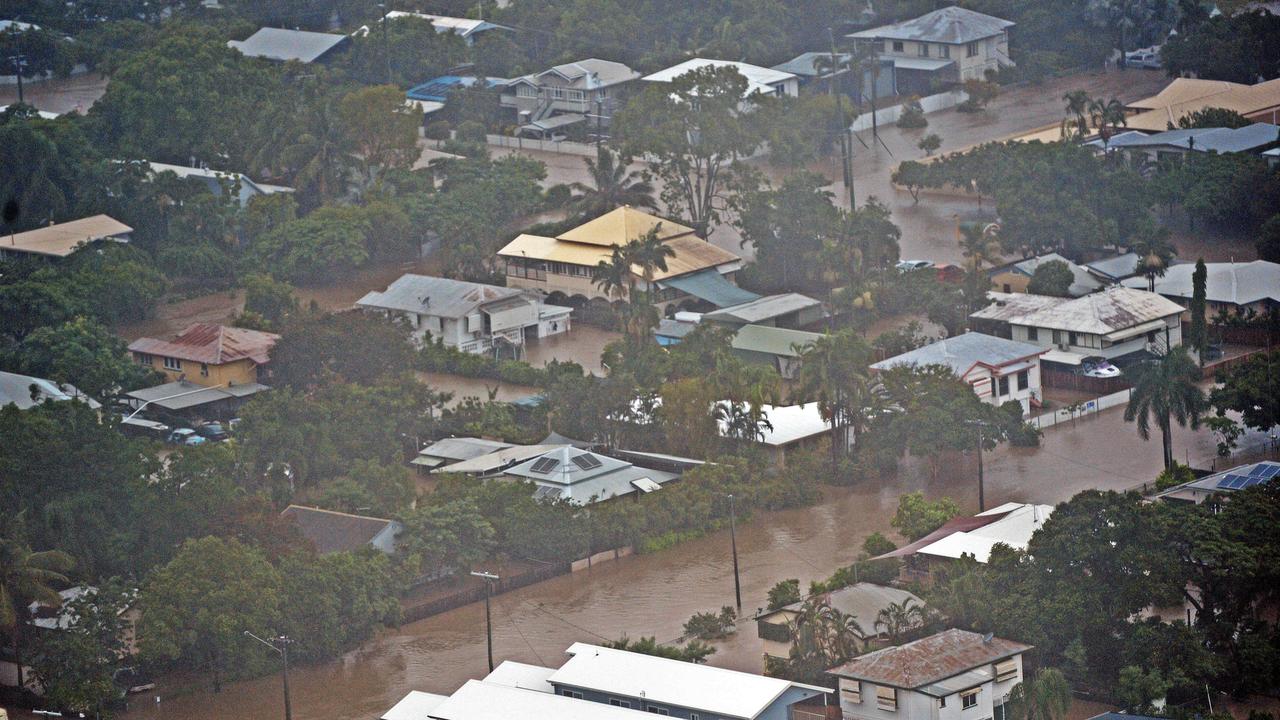 Townsville floods. Aerial damage of Railway Estate from a helicopter. Picture: Zak Simmonds