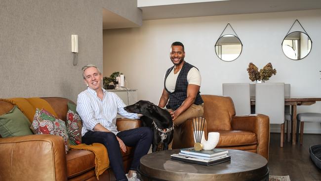 Paul Harkin and Samuel McKeown are sellig a unit in Rockdale, one of Sydney’s best value suburbs. Picture: Julian Andrews