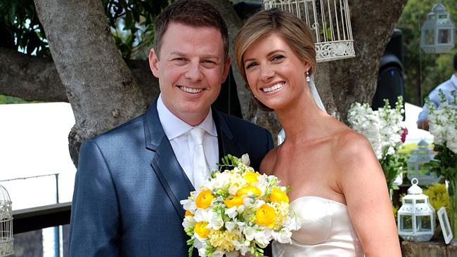 TV journalists Ben Fordham and Jodie Speers at their wedding at Sea Farm Estate on the NSW Central Coast, 01/10/2011. Pic credit Today Show.