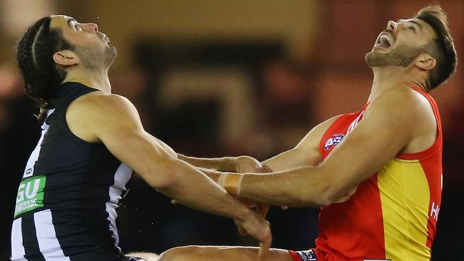 Brodie Grundy cornrows Collingwood ruckman debuts bizarre