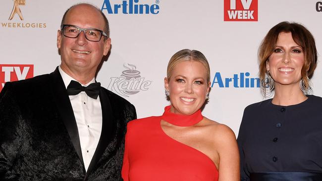 Seven has denied there is tension between Sunrise stars David Koch, Samantha Armytage and Natalie Barr. Picture: AAP/Dan Peled