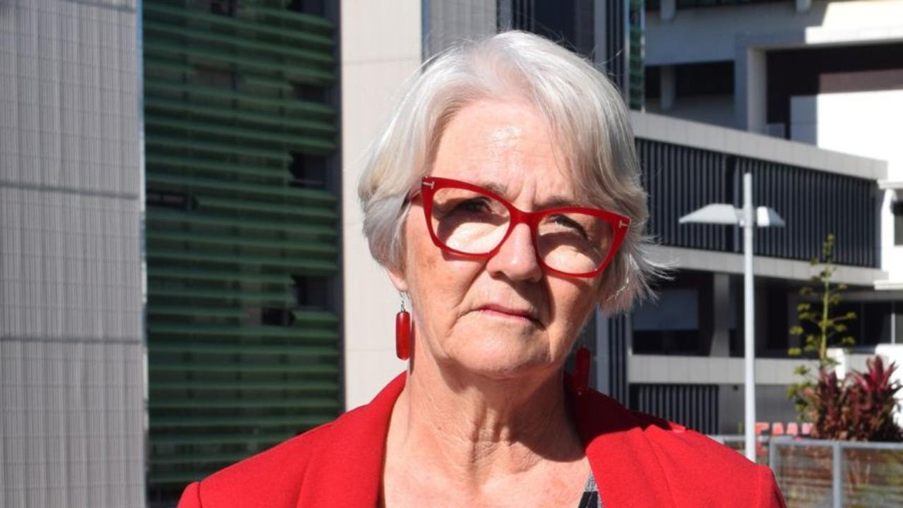 Independent candidate Margaret Strelow at Rockhampton Hospital. Picture: Aden Stokes