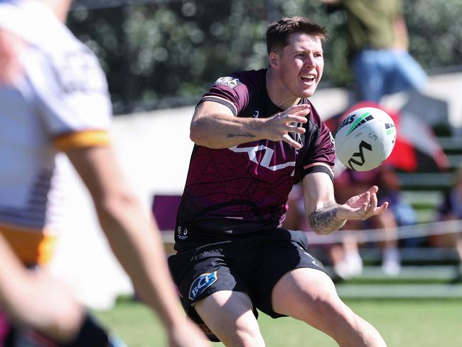 Josh Rogers trained with the Broncos ahead of Friday’s clash with Parramatta. Picture Adam Head