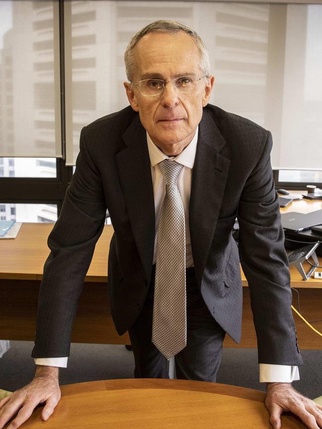 ACCC Rod Simms in his Sydney office. Photo: John Feder/The Australian.