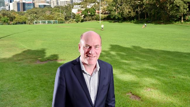 North Sydney MP Trent Zimmerman, pictured at Forsyth Park at Neutral Bay.