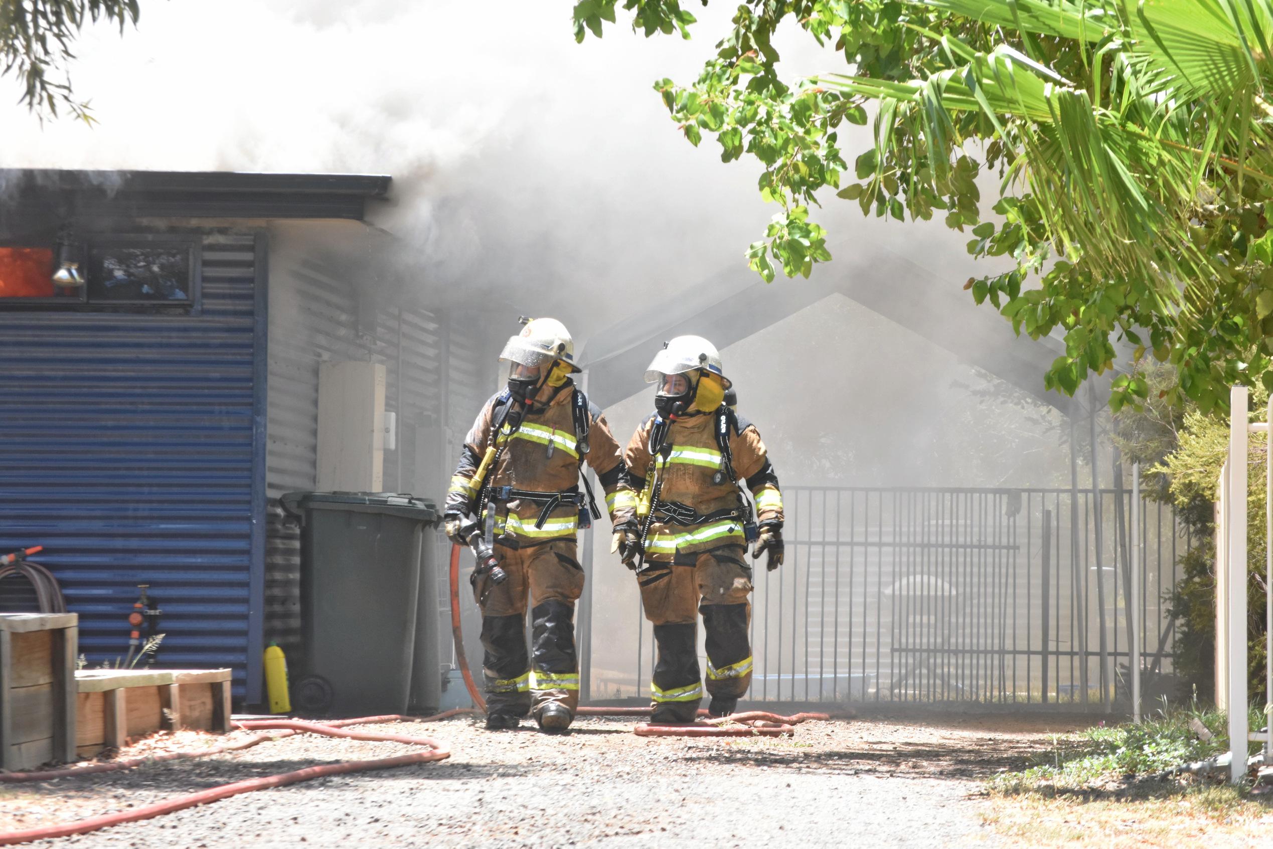 House fire on May St, Roma. Picture: Jorja McDonnell