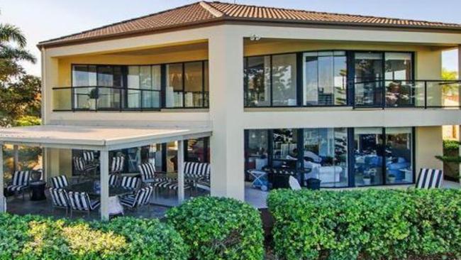 Clive Palmer's new home at 15 King Arthurs Court, Sovereign Islands. Photo: Supplied