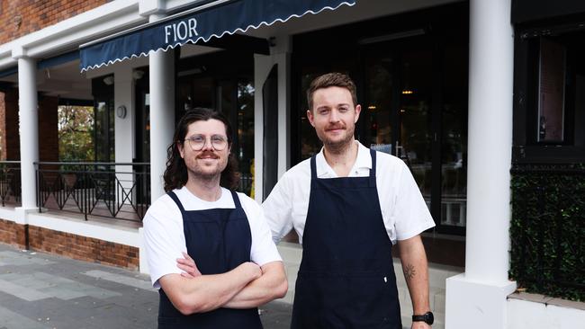 Fior owner Tristan Rosier and head chef Will Lawson pictured outside the newly-opened restaurant in Gymea. Picture: Rohan Kelly