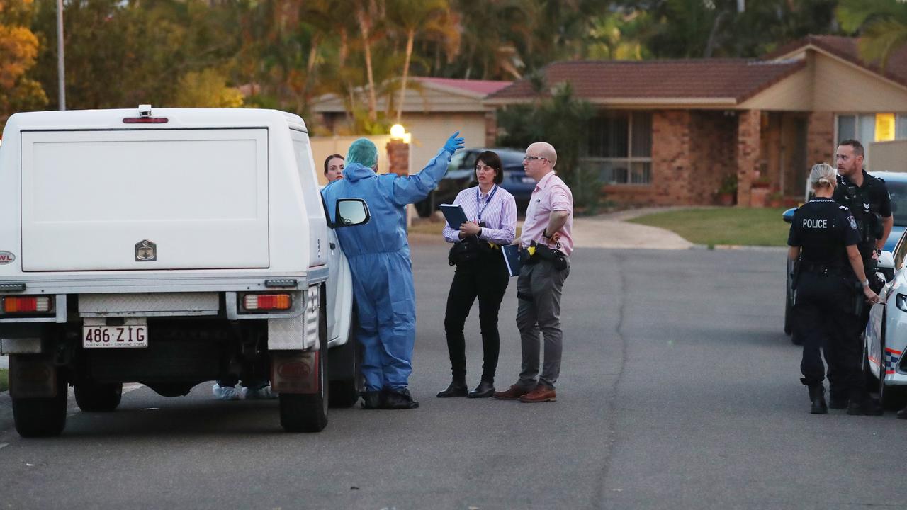 Police at the scene. Picture Glenn Hampson