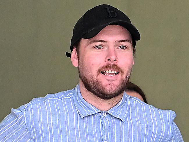 Caleb Dennis Foote leaves Brisbane District Court on Thursday after a part-heard sentencing hearing for being an accessory after the fact to a drive-by shooting in Carseldine in 2022.Thursday September 26, 2024. Picture, John Gass