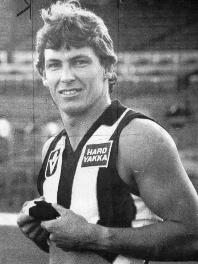  Bruce Abernethy in his Collingwood jumper.