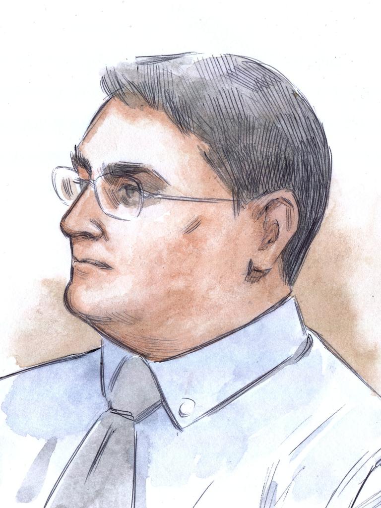 A court sketch of Claremont killer Bradley Robert Edwards. Picture: AAP Images