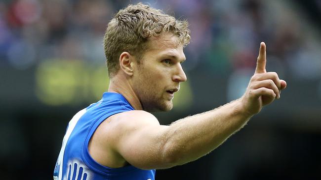 Jake Stringer might cost a lot for Essendon or Geelong to trade for. Picture: George Salpigtidis