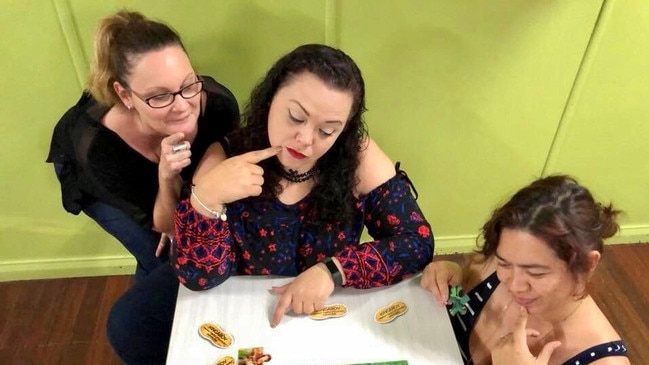 Kingaroy Needs a Big Peanut Committee members; Susan Harvey, Kristy Board and Abigail Andersson are puzzled as to why Kingaroy does not already have a big peanut.