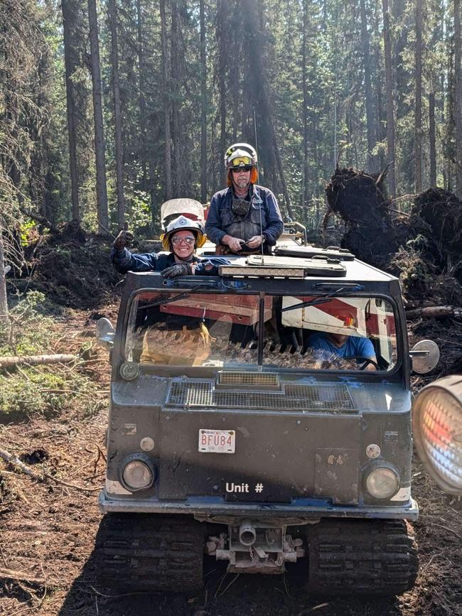 Stanthorpe rural volunteer firefighter Hugh Strong (right) spent 30 days in dense bushland helping to fight raging Canadian wildfires. Photo: Hugh Strong