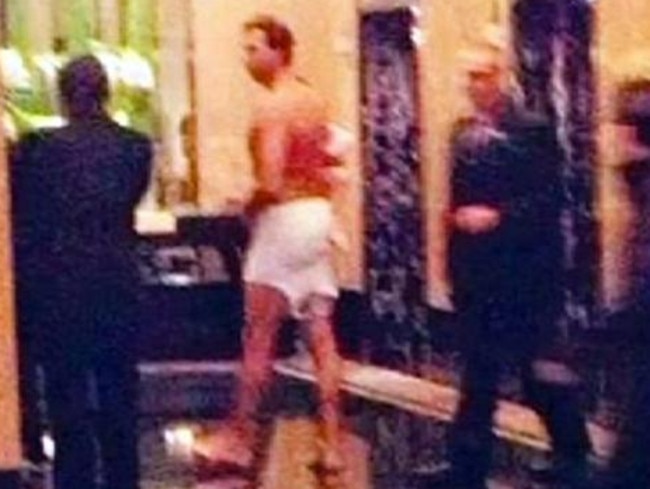 The 2014 Crown Casino incident where Hackett used a singlet as shorts as he wandered around the foyer.